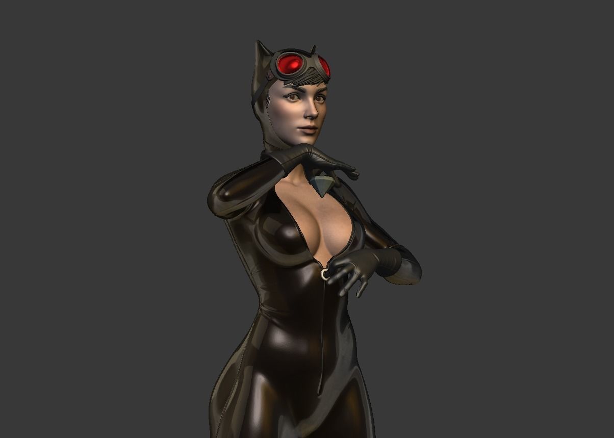 Catwoman bust 3d printable 3D print model_15