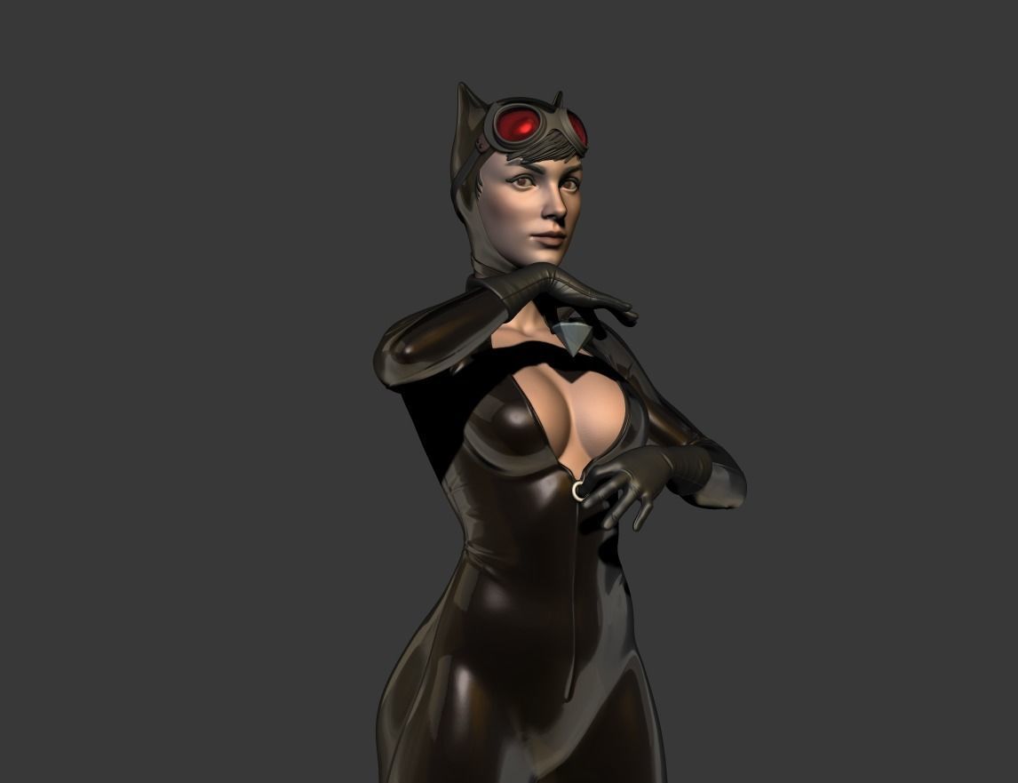 Catwoman bust 3d printable 3D print model_16