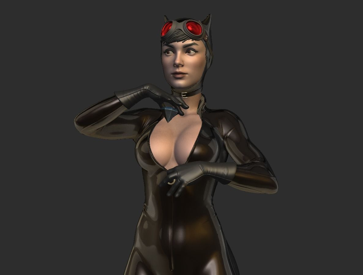 Catwoman bust 3d printable 3D print model_26