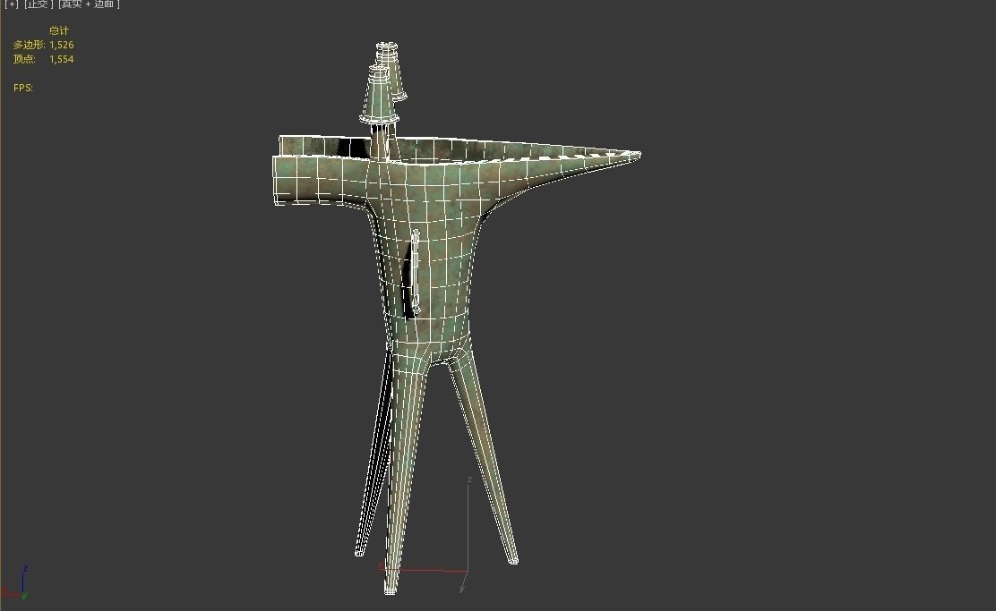 wine goblet Low-poly 3D model_10