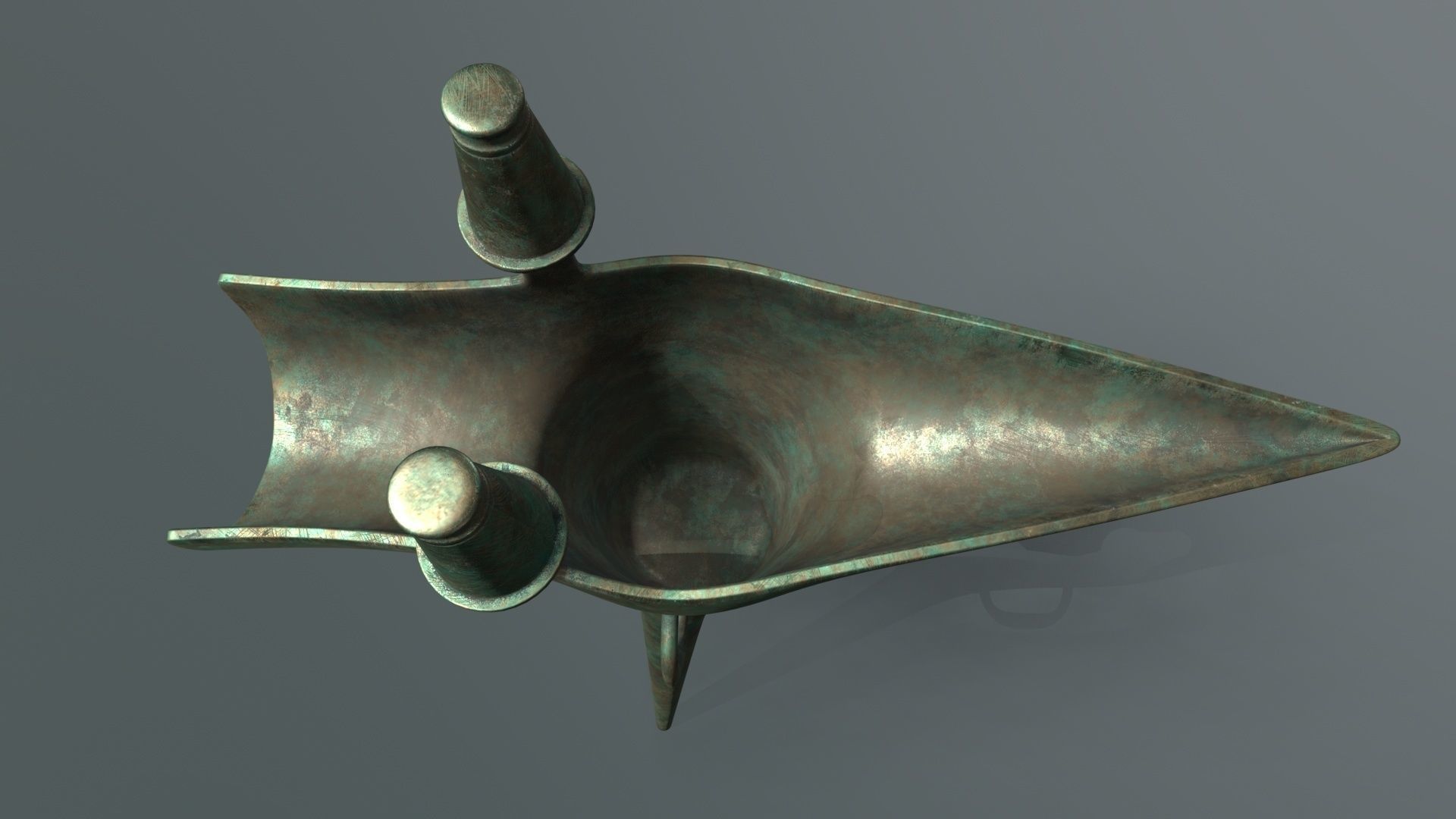 wine goblet Low-poly 3D model_6