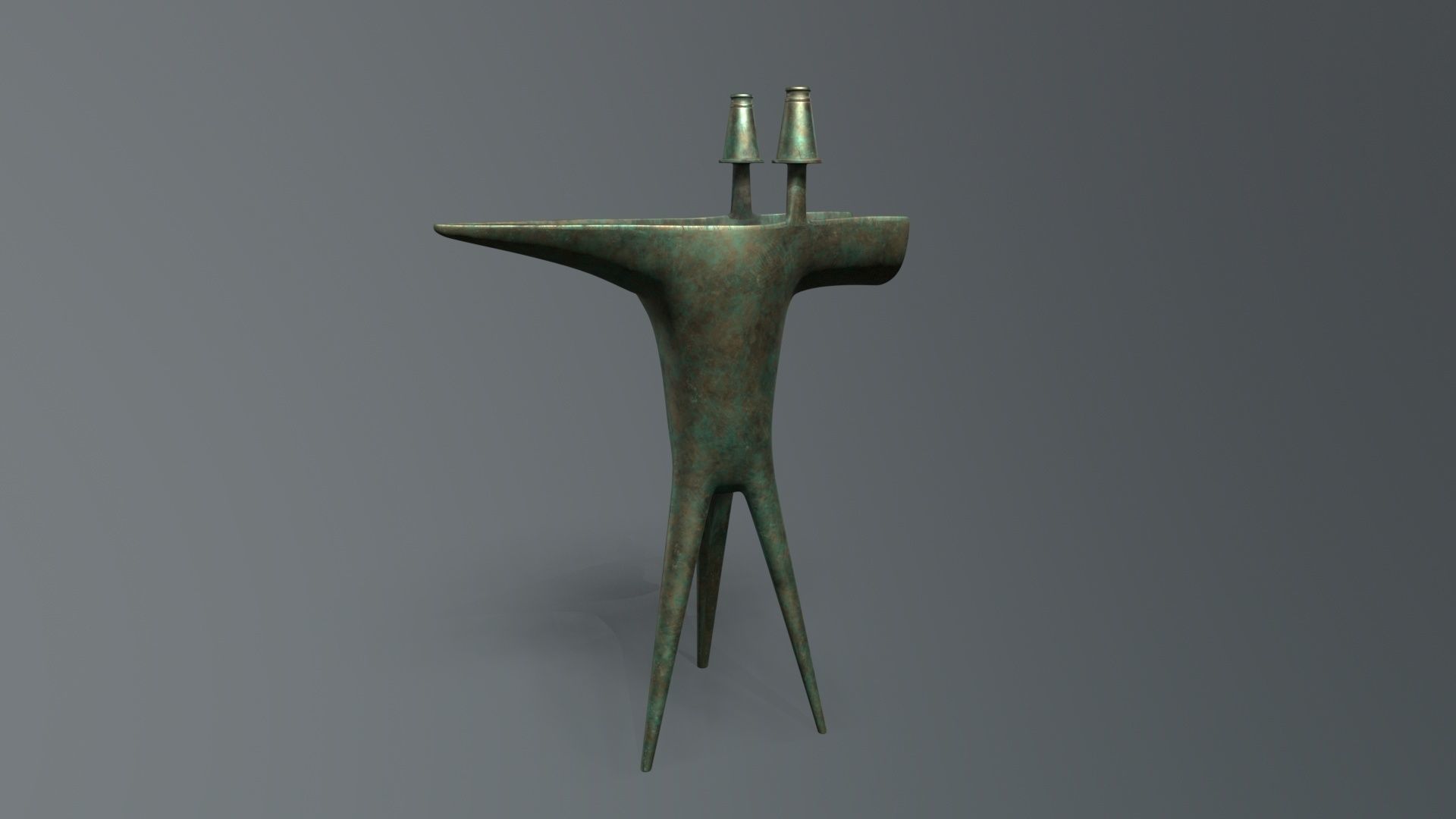 wine goblet Low-poly 3D model_3