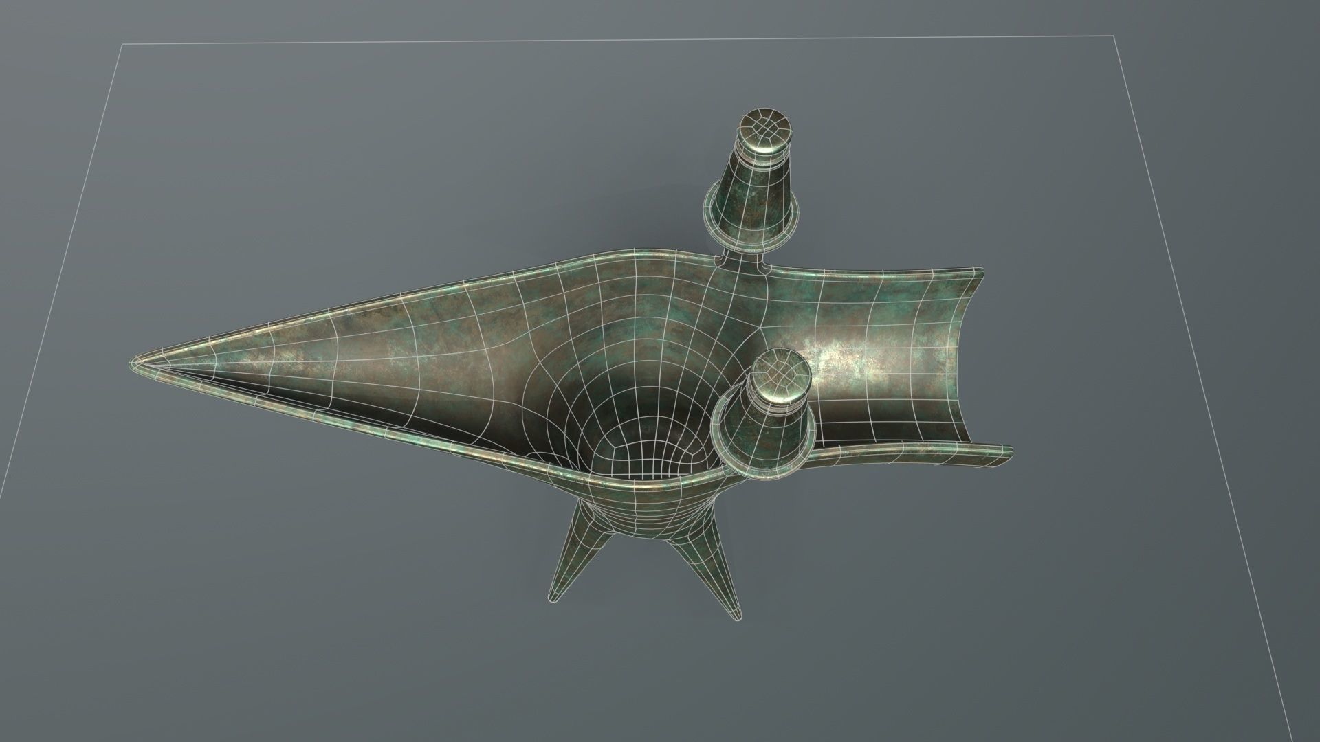 wine goblet Low-poly 3D model_9