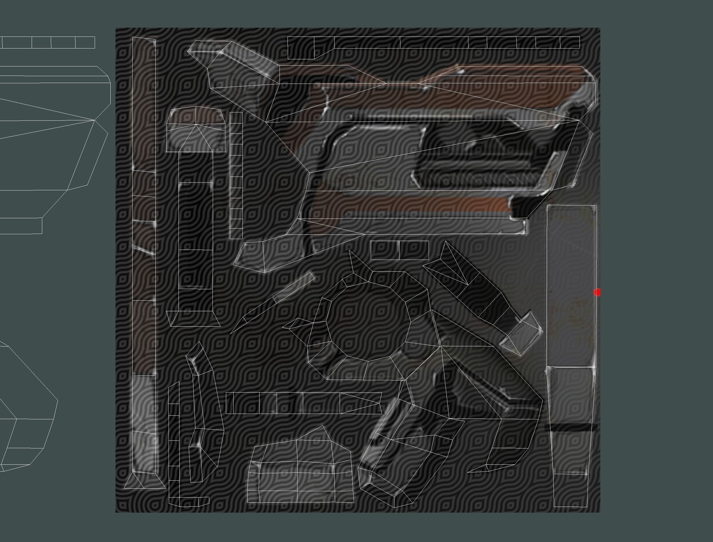 Low Poly Cyborg Soldier with Automatic Rifle and Pistol - 3dsMax Low-poly 3D model_67