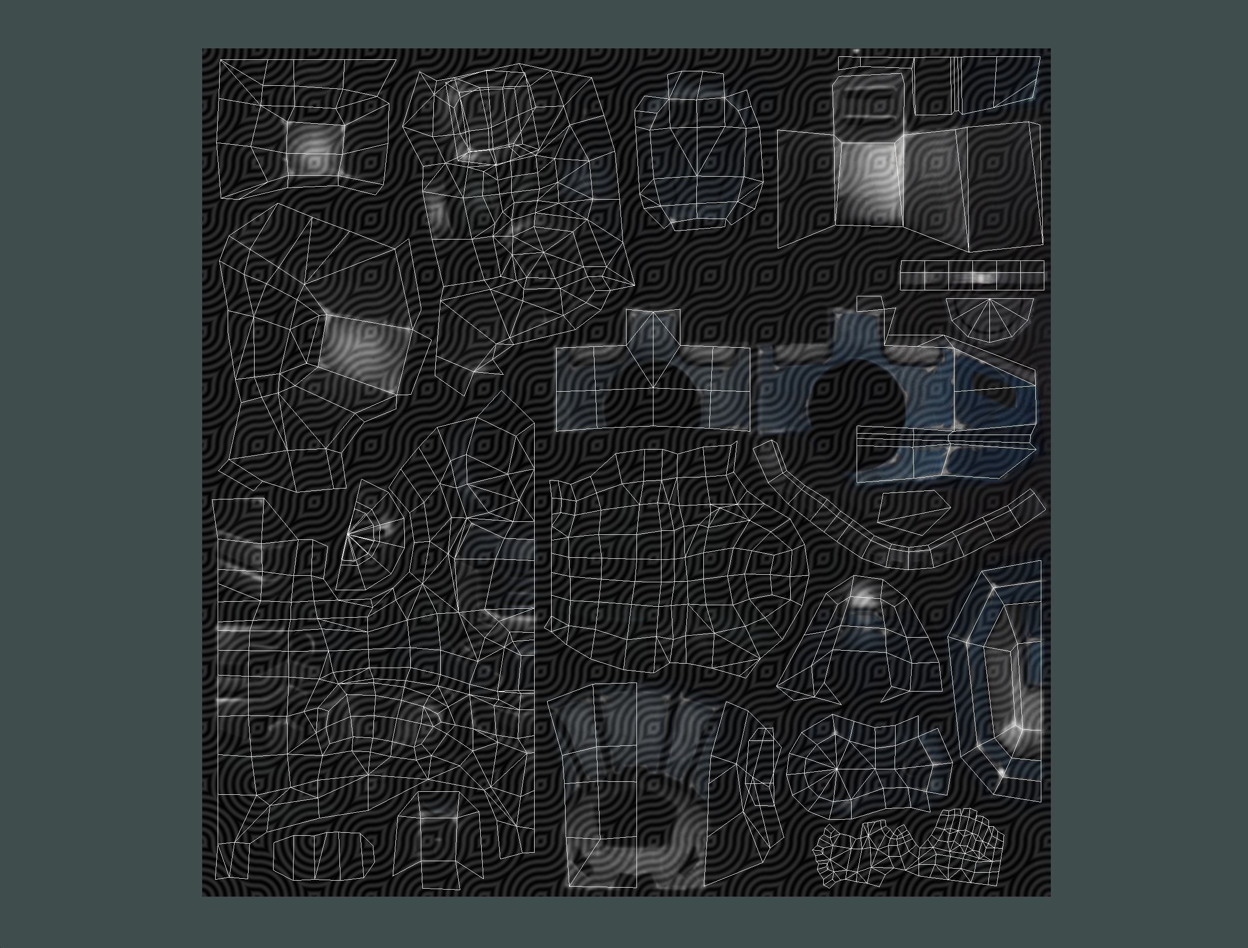 Low Poly Cyborg Soldier with Automatic Rifle and Pistol - 3dsMax Low-poly 3D model_69