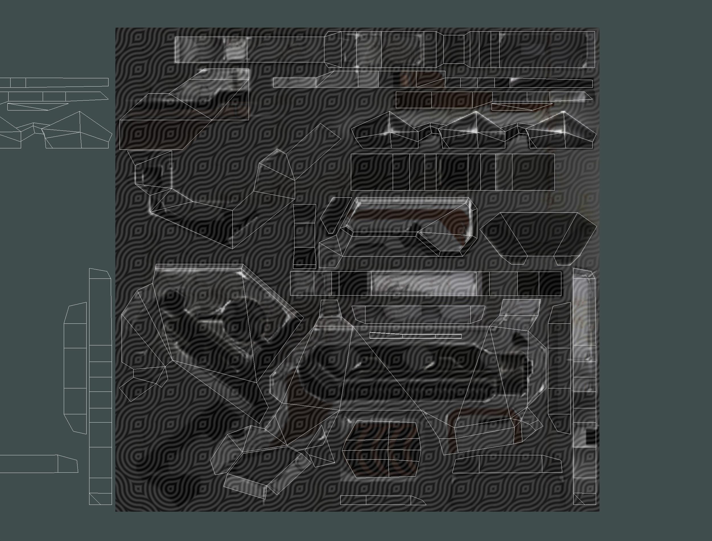 Low Poly Cyborg Soldier with Automatic Rifle and Pistol - 3dsMax Low-poly 3D model_68