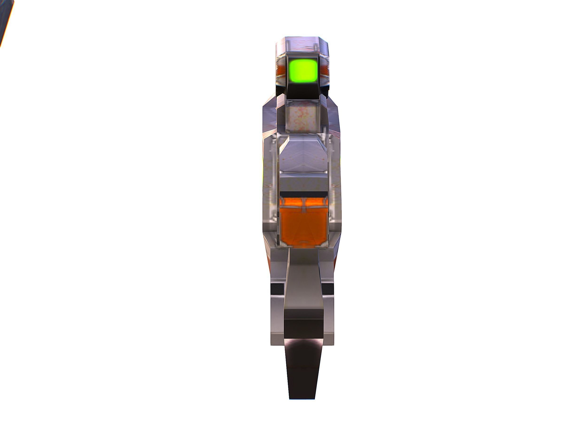 Low Poly Cyborg Soldier with Automatic Rifle and Pistol - 3dsMax Low-poly 3D model_44