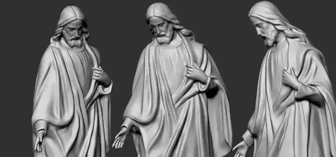 Jesus Christ Statue - High Poly Decimated 3D model