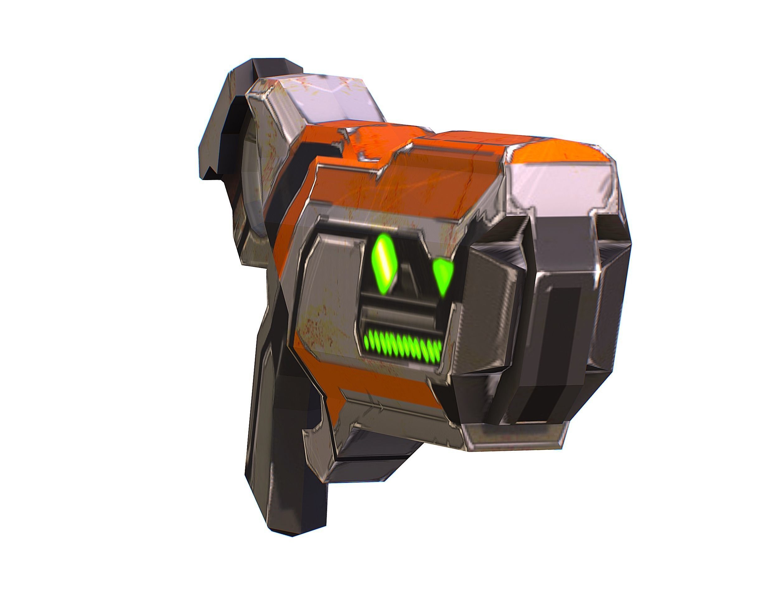 Cartoon Sci-Fi Cyborg Drone Sniper Soldier Low-poly 3D model_65