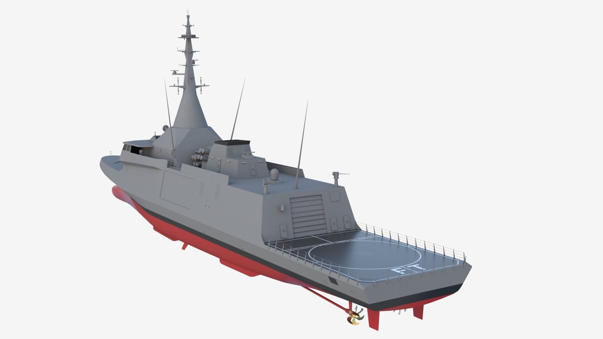 Gowind Corvette Low-poly 3D model_2