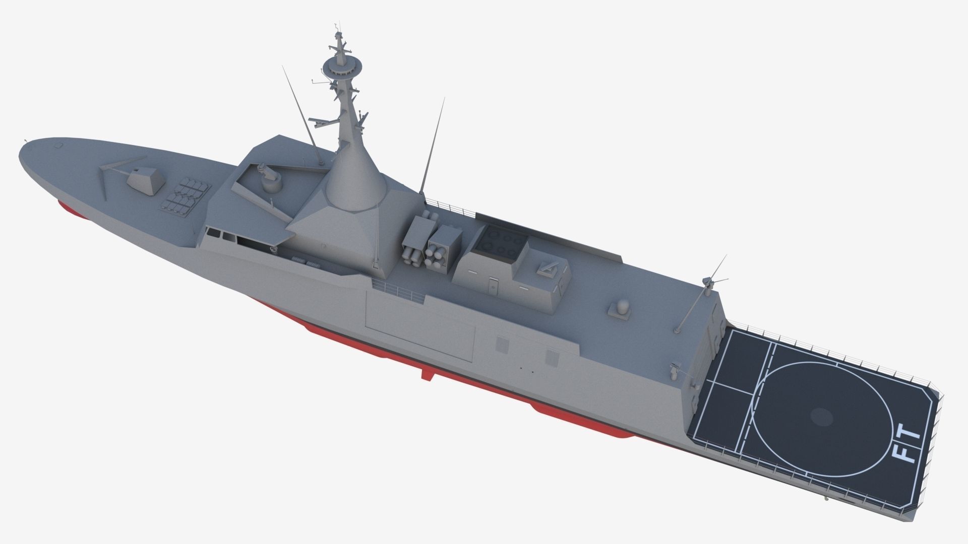 Gowind Corvette Low-poly 3D model_3