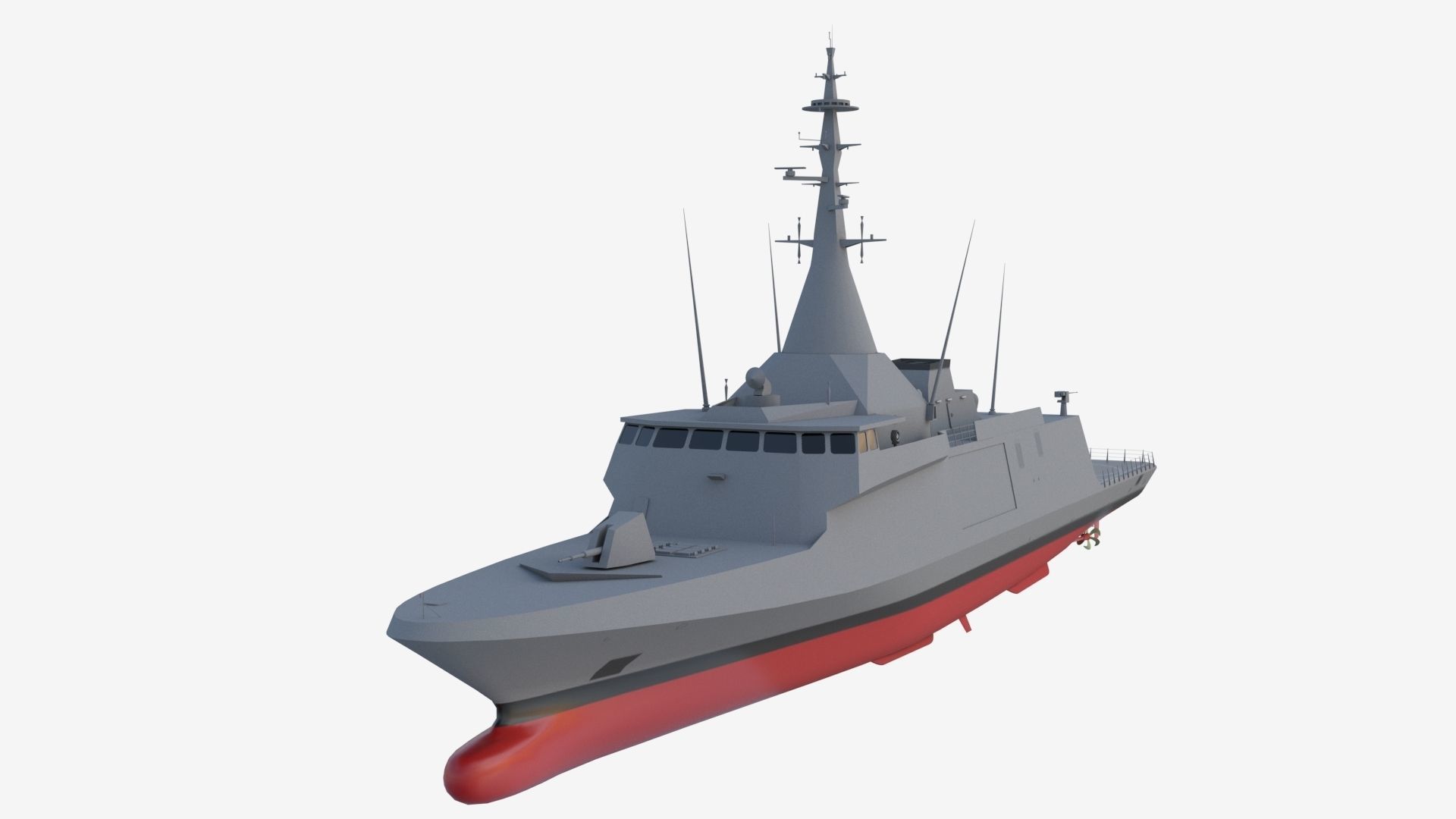 Gowind Corvette Low-poly 3D model_1