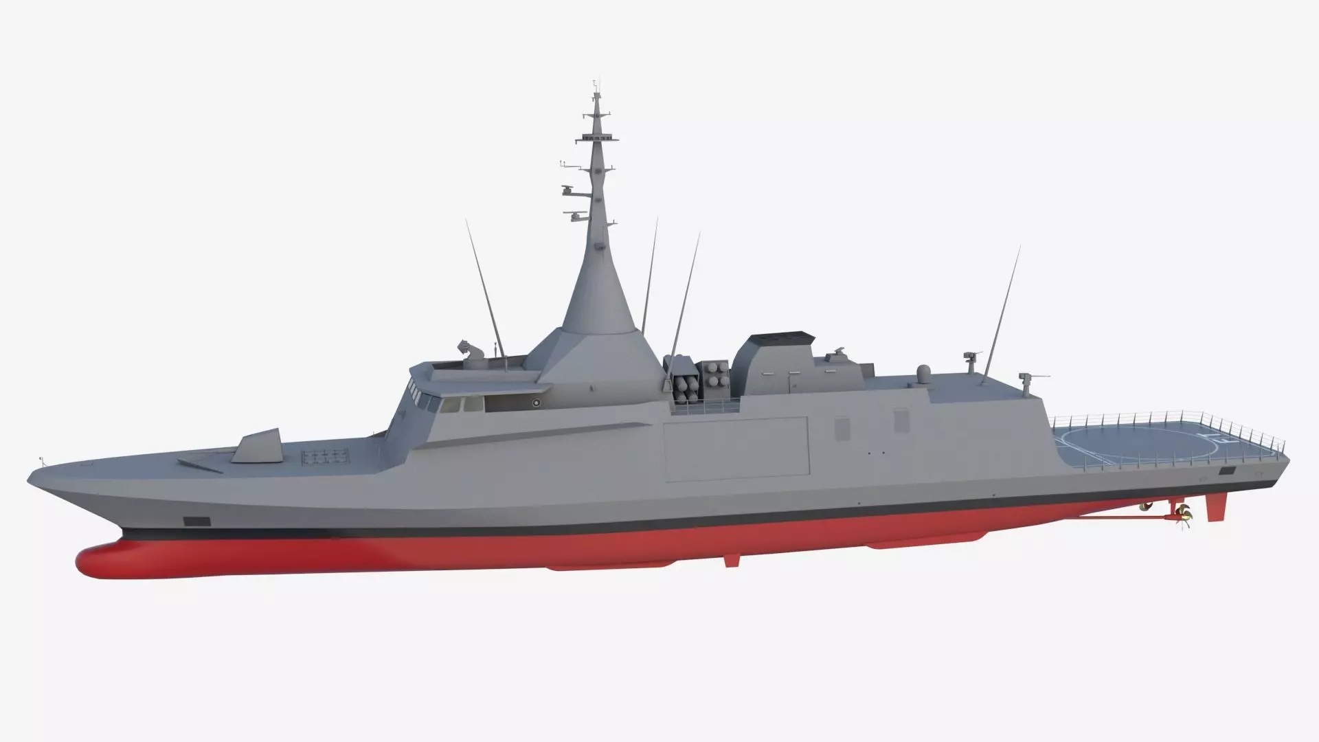 Gowind Corvette Low-poly 3D model_0