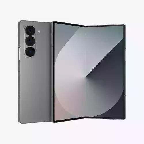 Samsung Galaxy Z Fold 6 Silver Shadow 3D model
