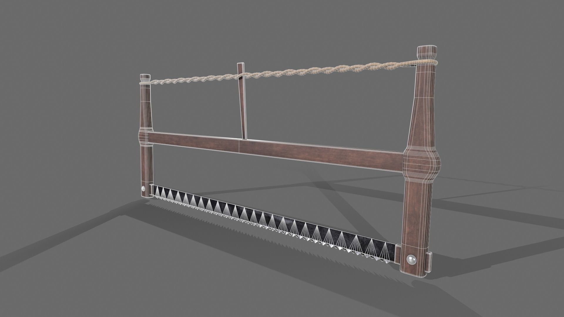  saw tool Low-poly 3D model_8