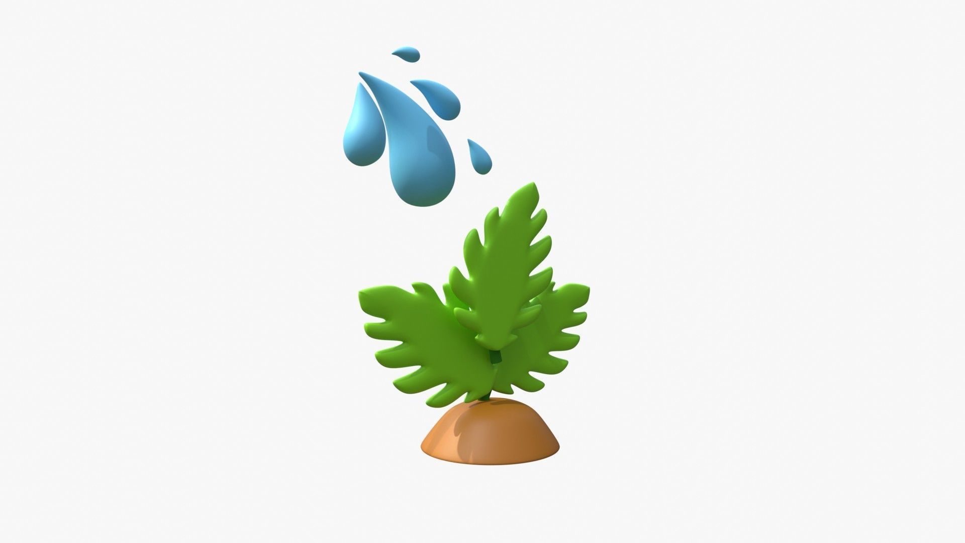 Give Water To Plant 3D model_7