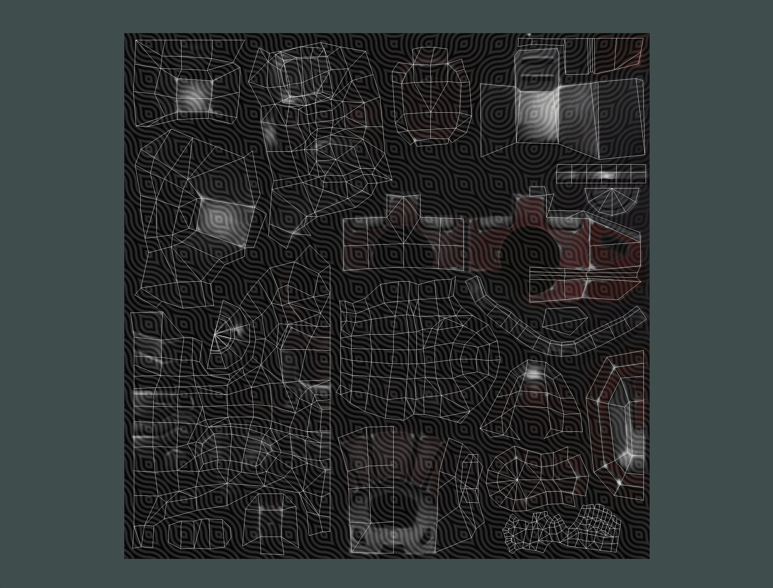 Cyborg Machine Gun with Automatic Rifle and Pistol - 3dsMax Low-poly 3D model_68