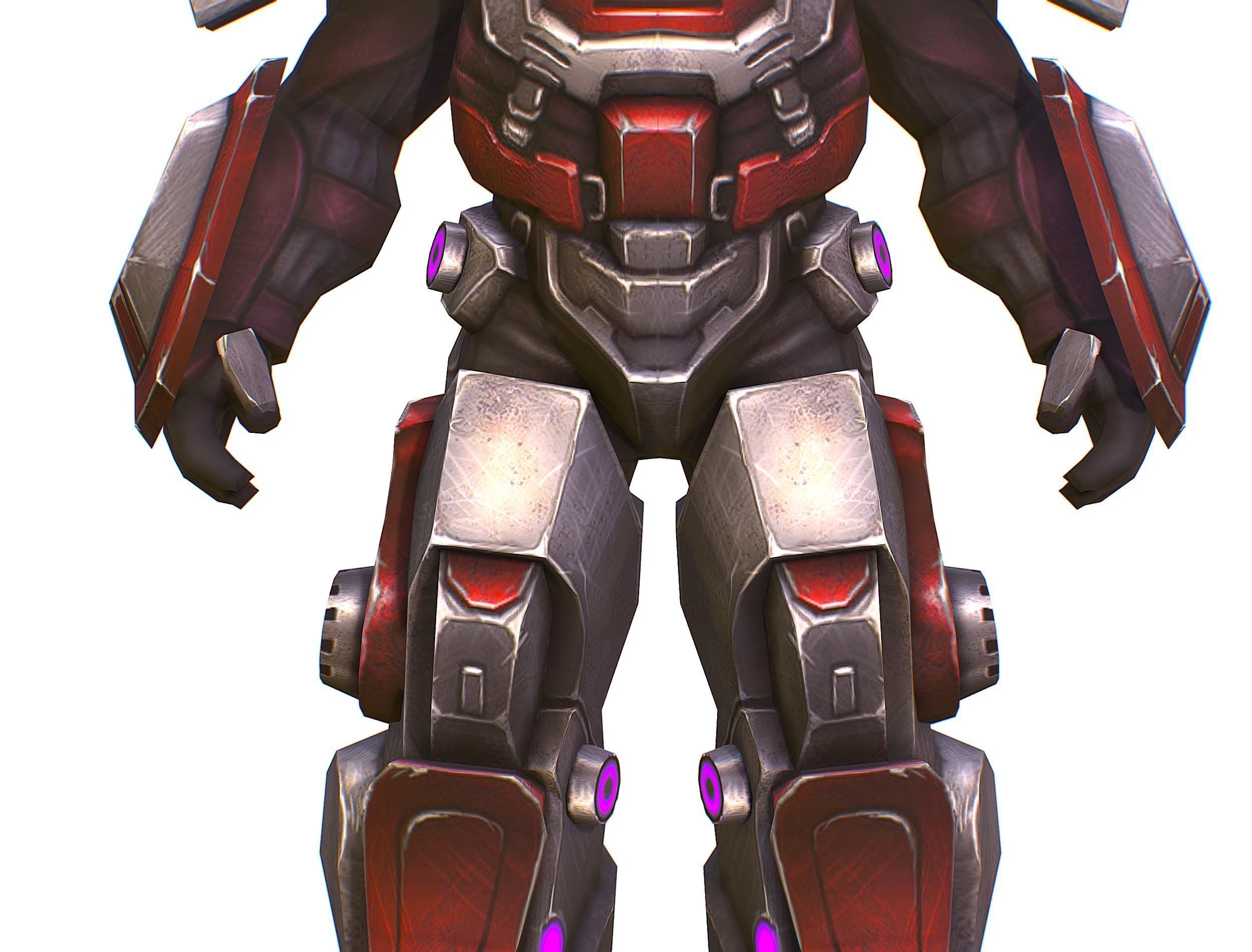 Cyborg Machine Gun with Automatic Rifle and Pistol - 3dsMax Low-poly 3D model_27