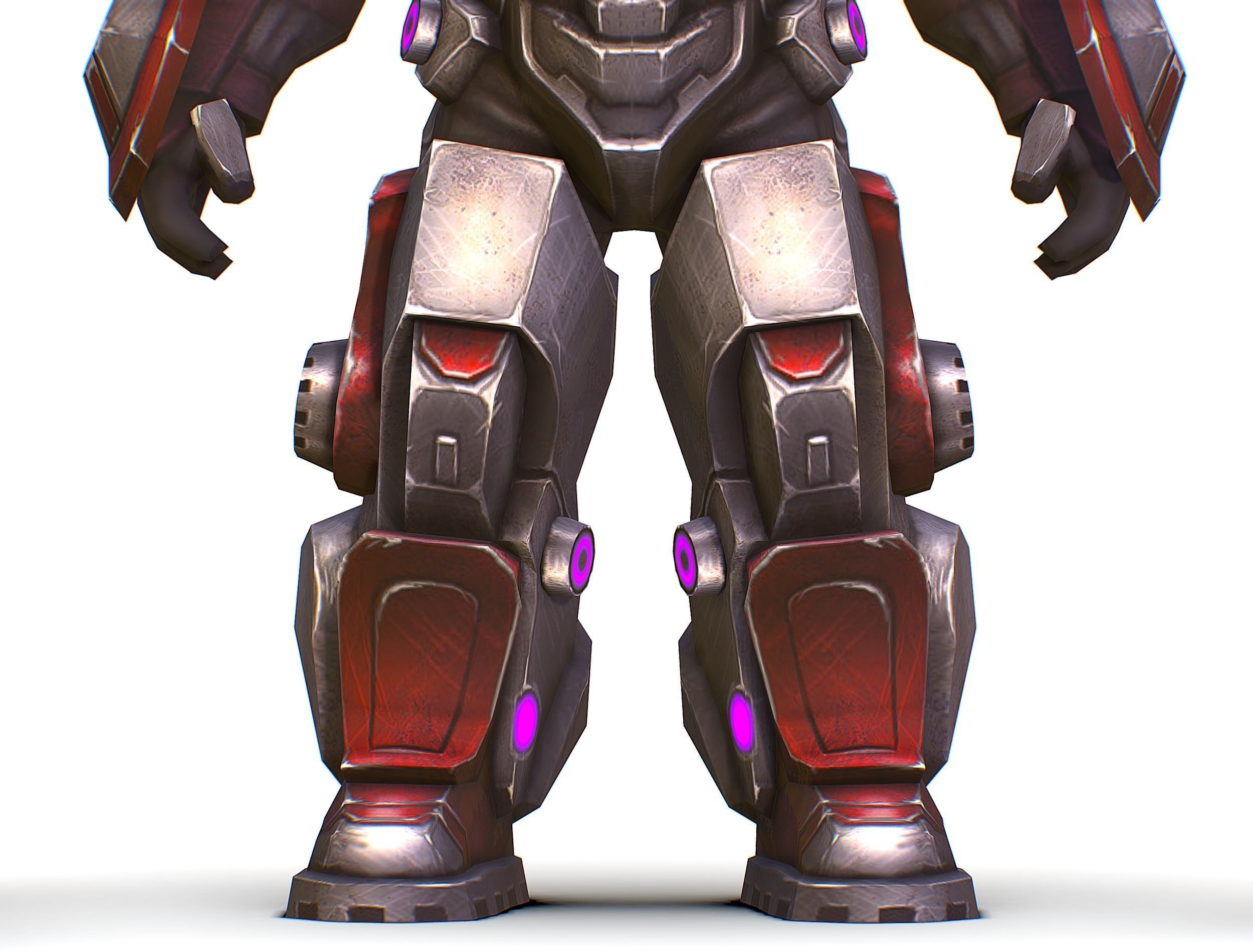 Cyborg Machine Gun with Automatic Rifle and Pistol - 3dsMax Low-poly 3D model_28