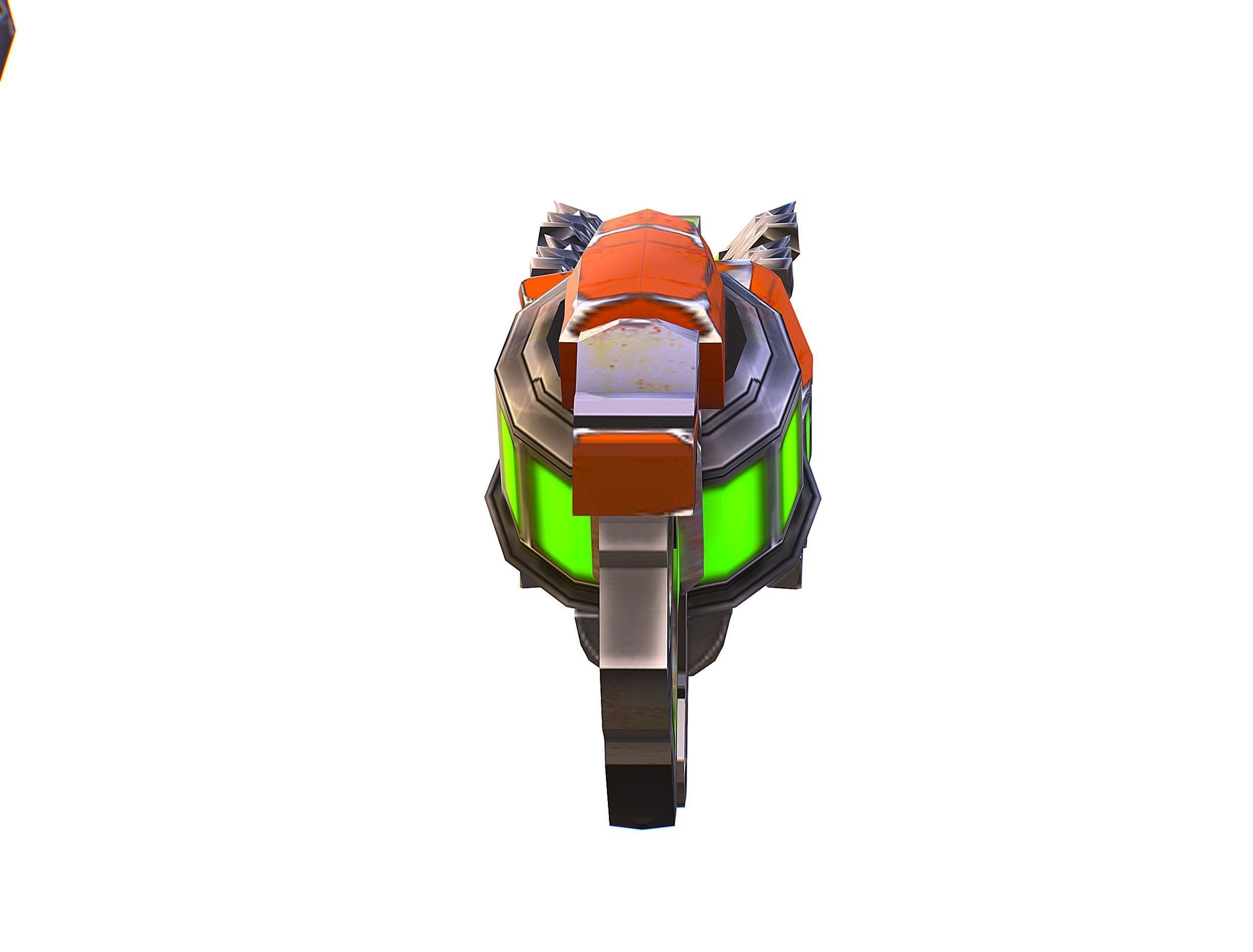 Cyborg Machine Gun with Automatic Rifle and Pistol - 3dsMax Low-poly 3D model_43