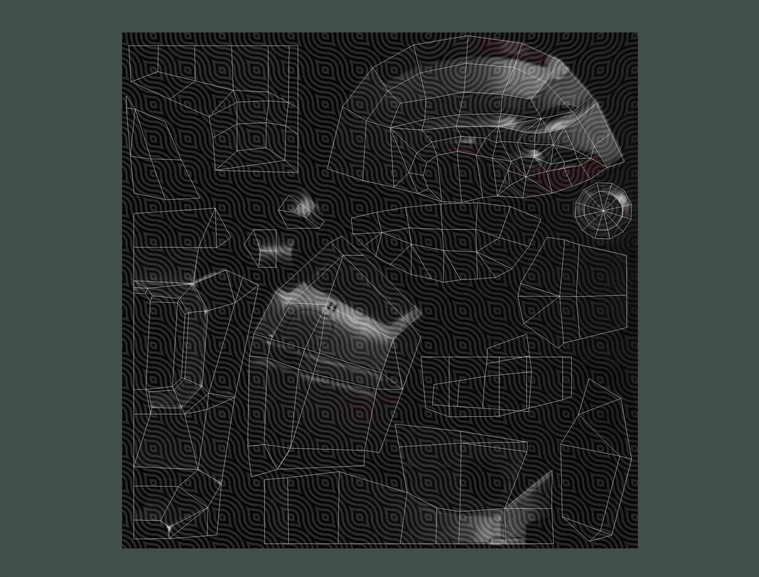 Cyborg Machine Gun with Automatic Rifle and Pistol - 3dsMax Low-poly 3D model_69