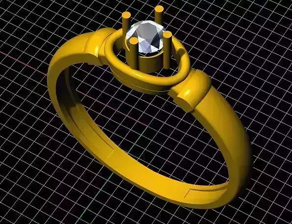 ladies stone ring 3dm file