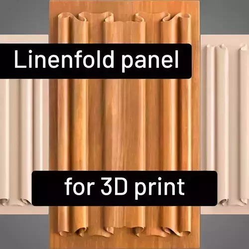 Linenfold panel - 3D printing