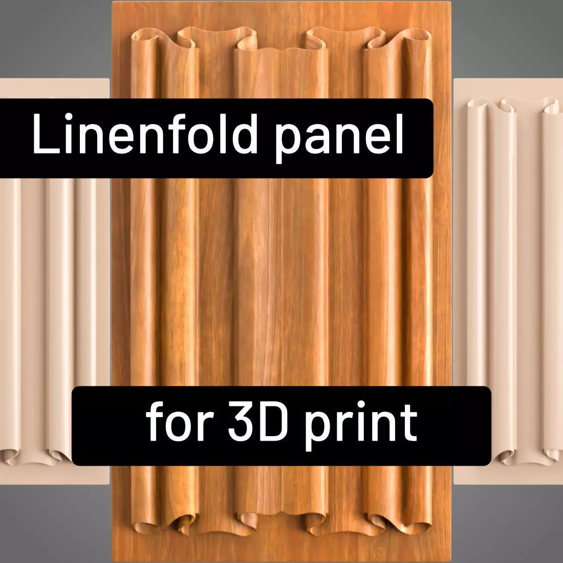 Linenfold panel - 3D printing 3D print model_0