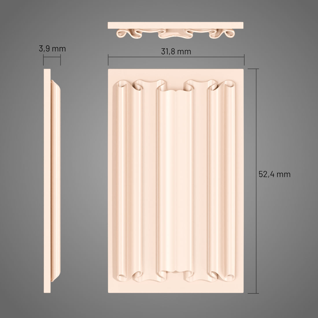 Linenfold panel - 3D printing 3D print model_1