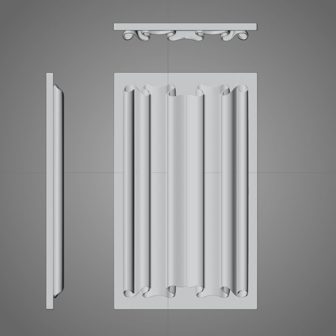 Linenfold panel - 3D printing 3D print model_2
