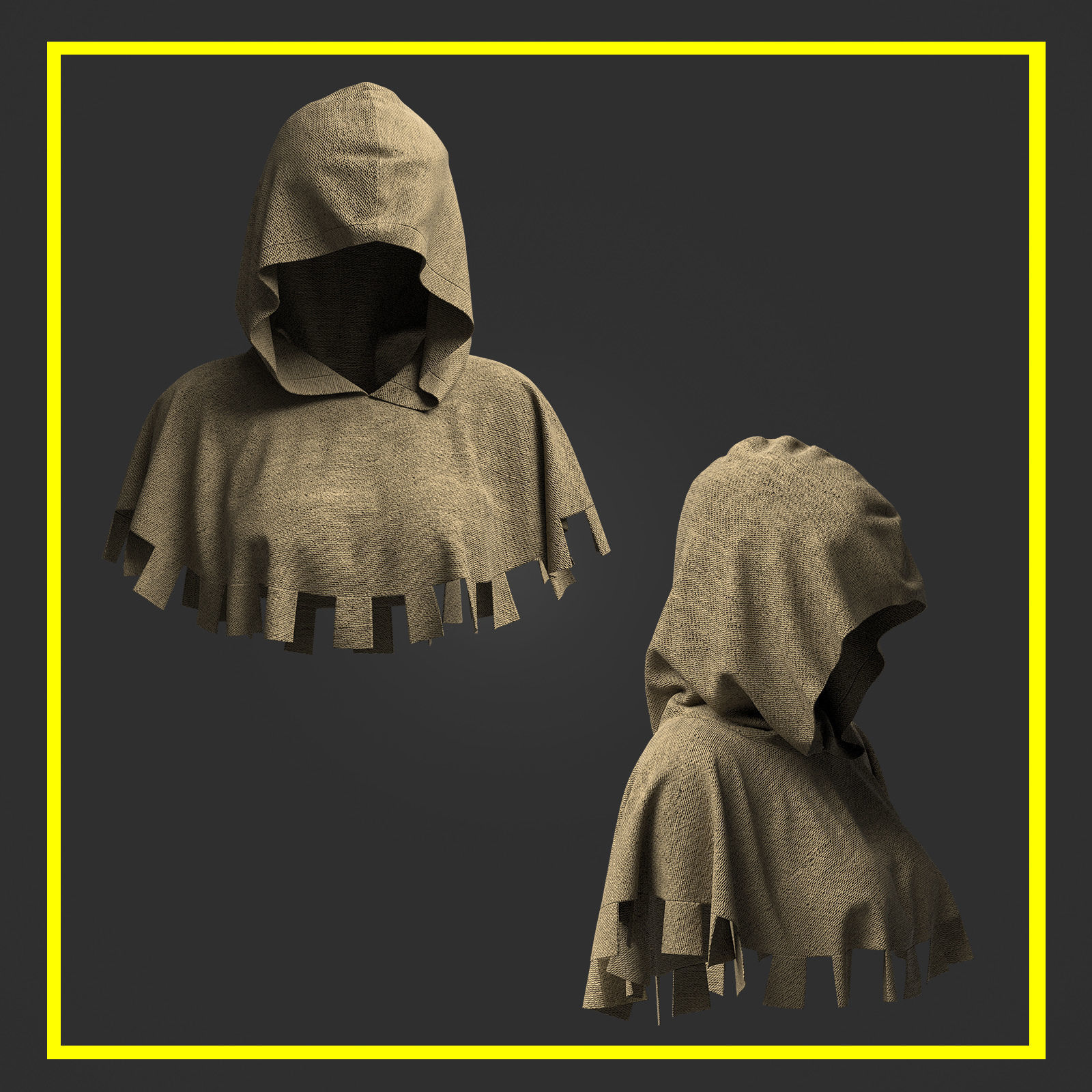 12 Medieval Cloak Pack 3D model_12