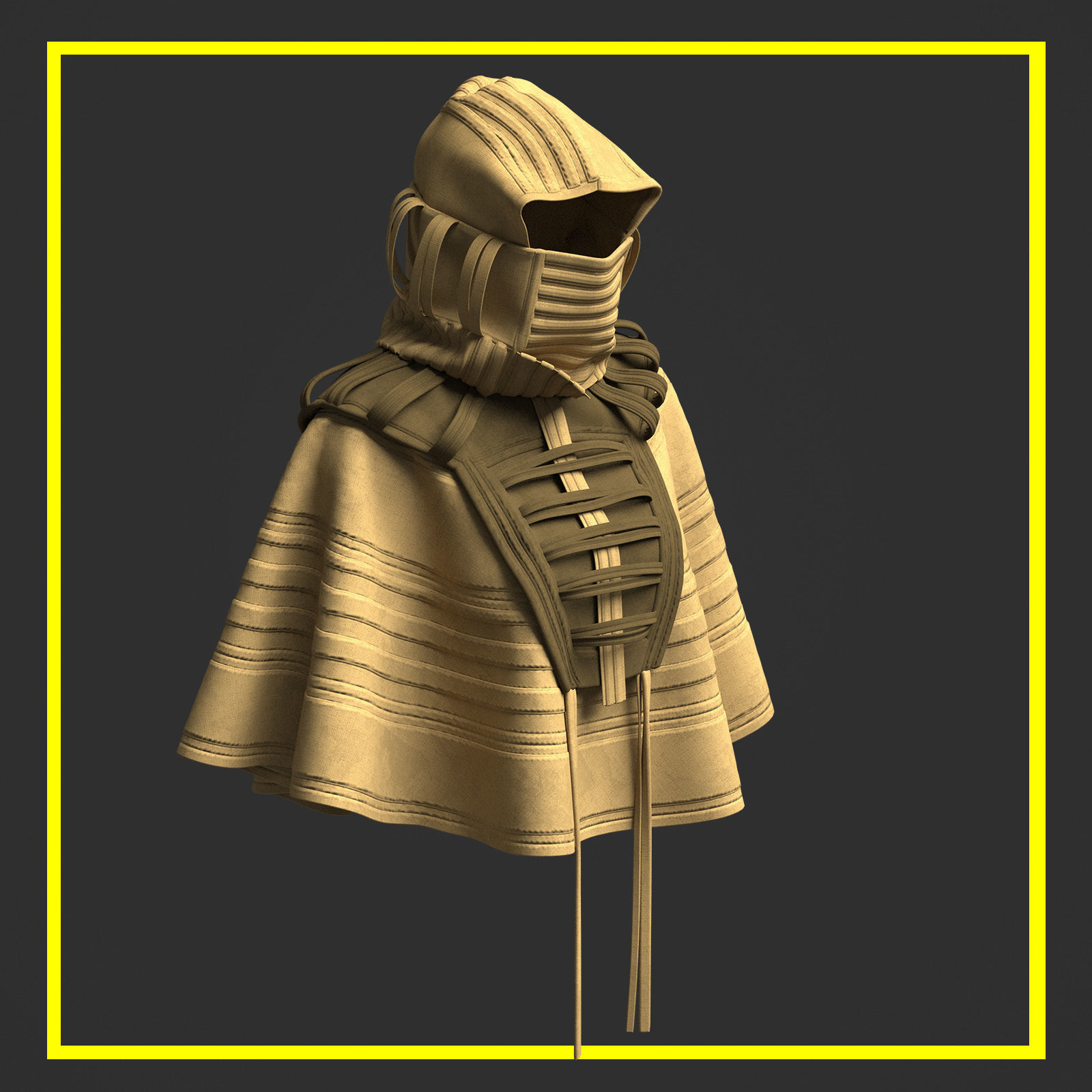 12 Medieval Cloak Pack 3D model_1