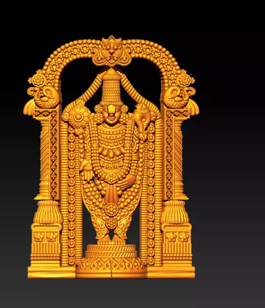 THIRUPATHI BALAJI PENDENT NEW SOUTH MODELING  3D print model_0