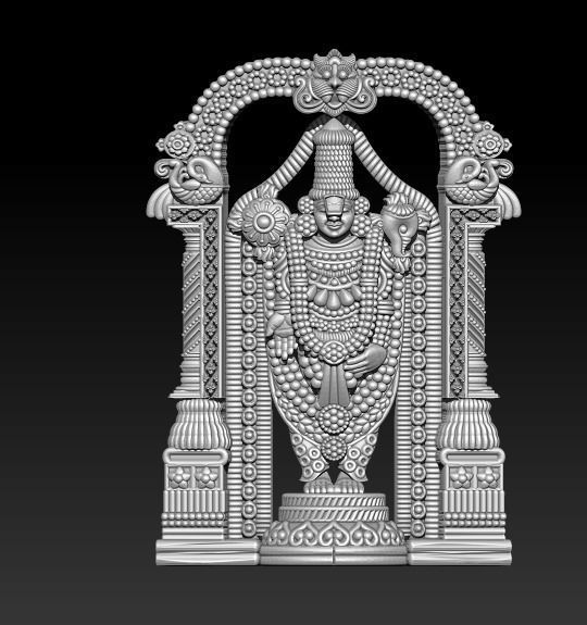 THIRUPATHI BALAJI PENDENT NEW SOUTH MODELING  3D print model_1