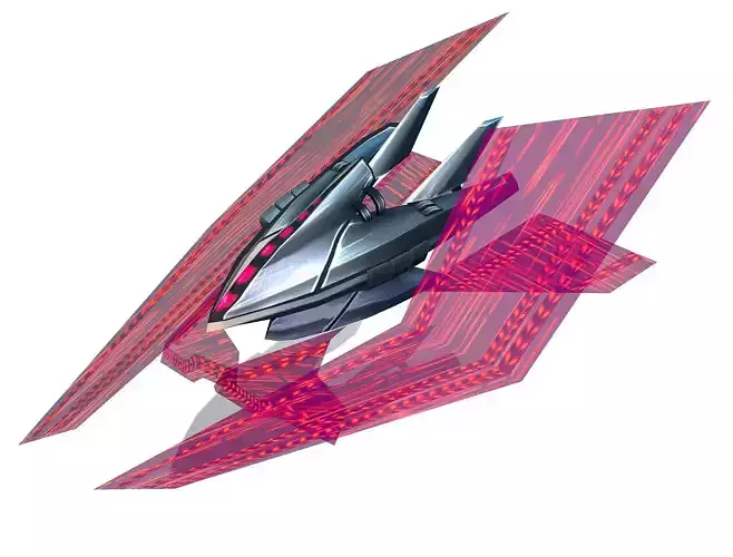 Animated Low Poly Flying Military Spy Drone