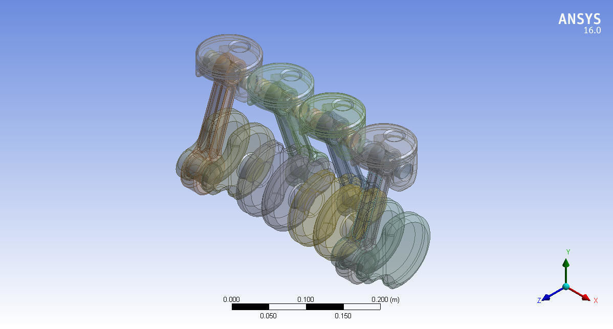 Piston and connecting rod 3d CAD model in engineering 3D model_0