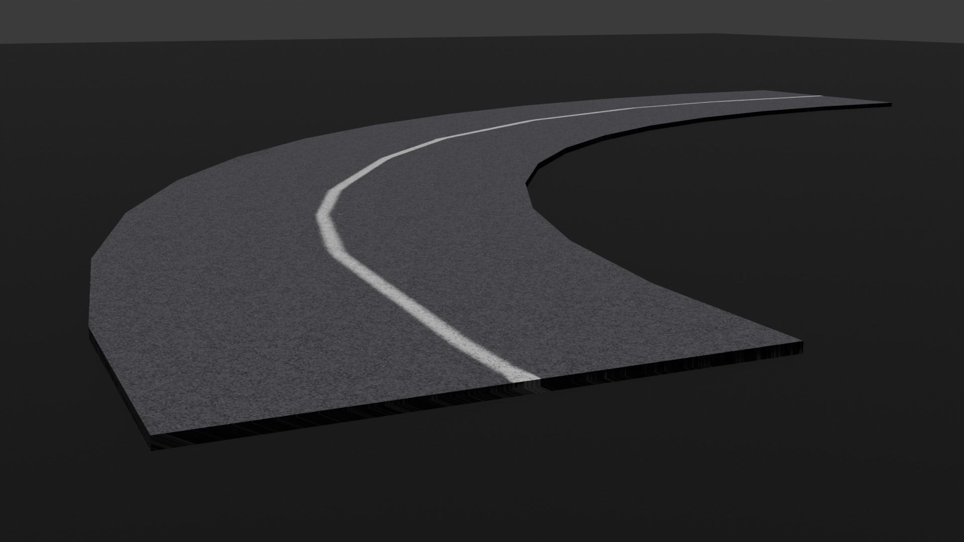 Road Pack Low-poly 3D model_1