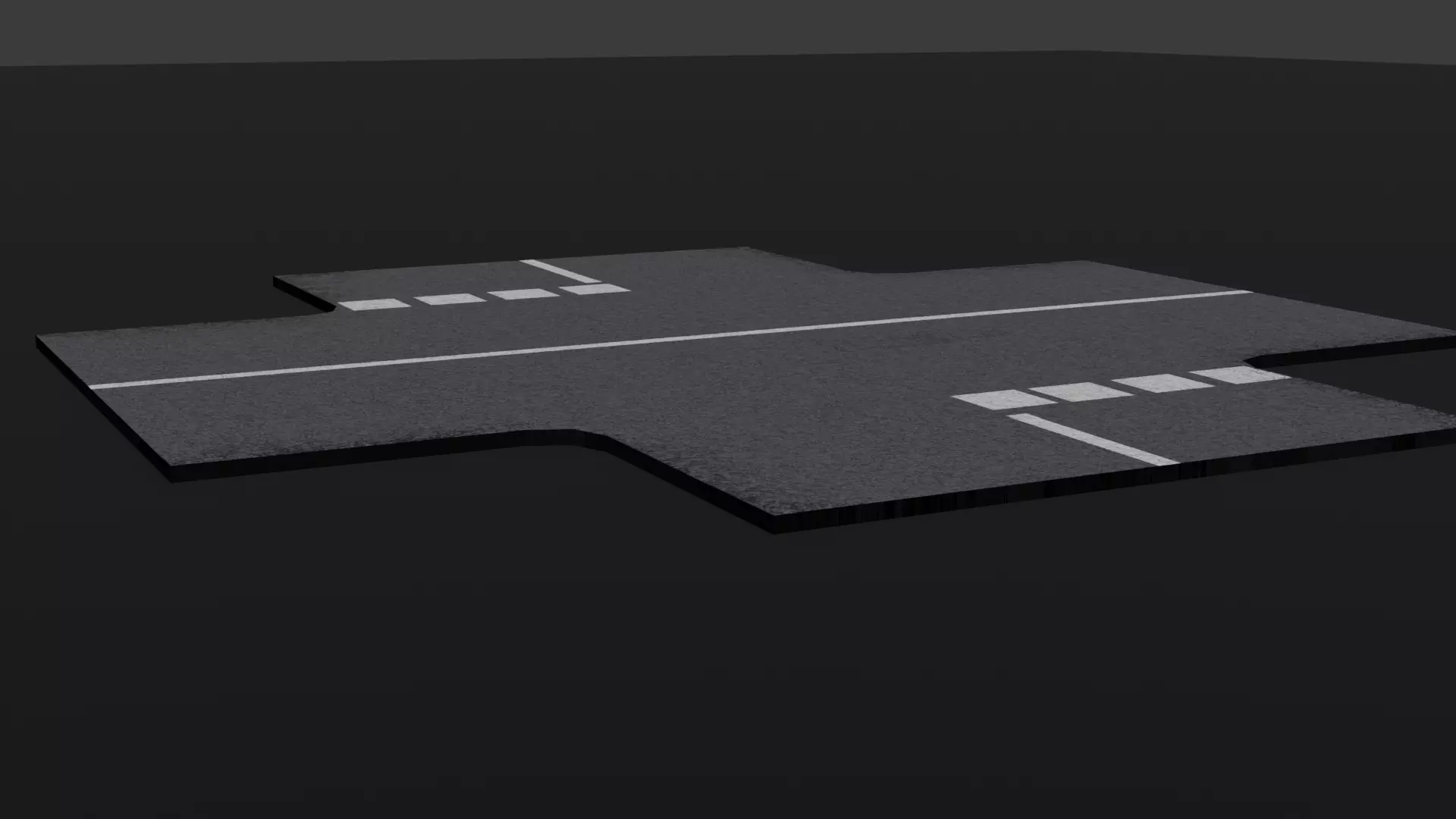 Road Pack Low-poly 3D model_0