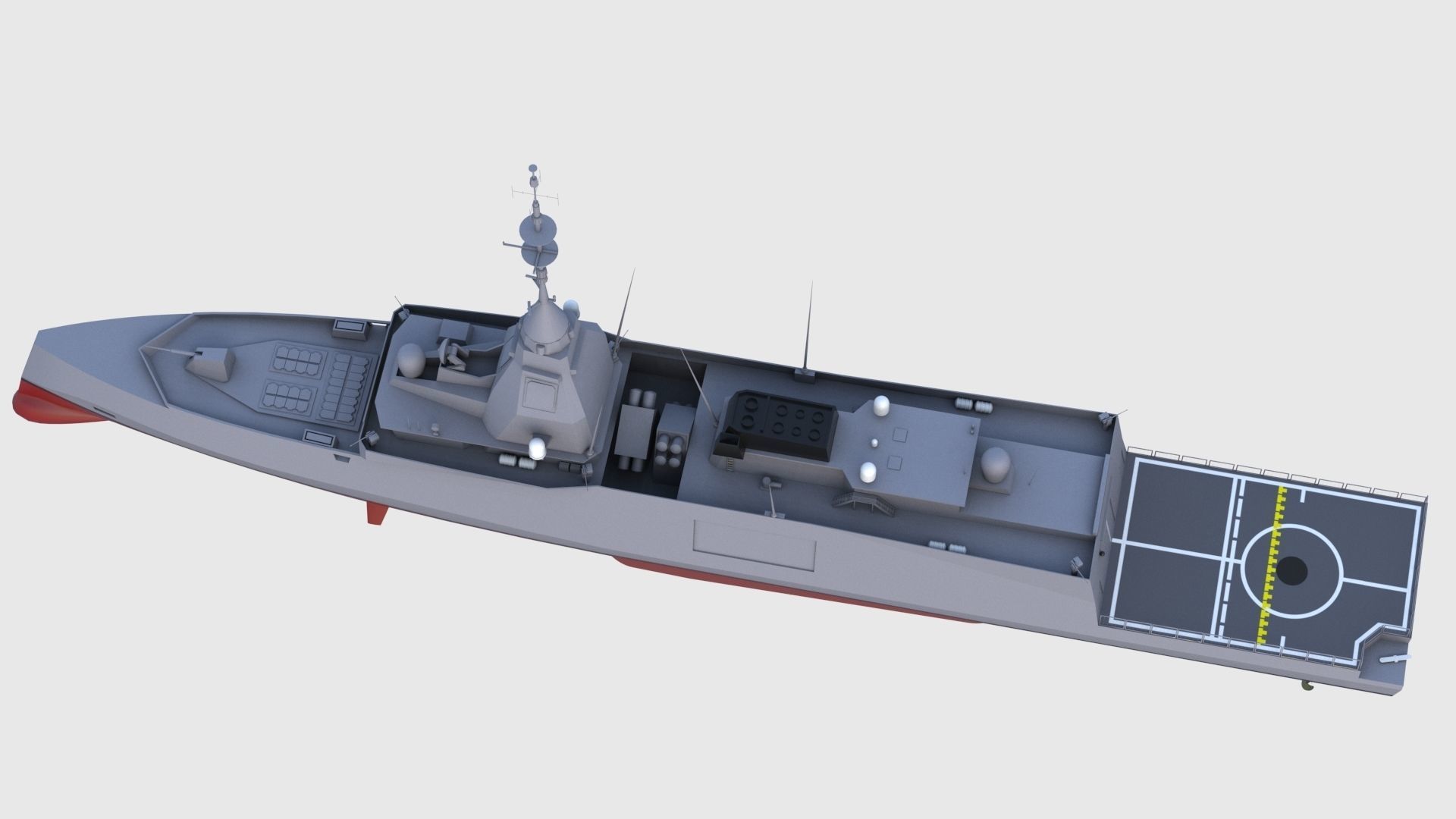 FTI Belharra Frigate Low-poly 3D model_4