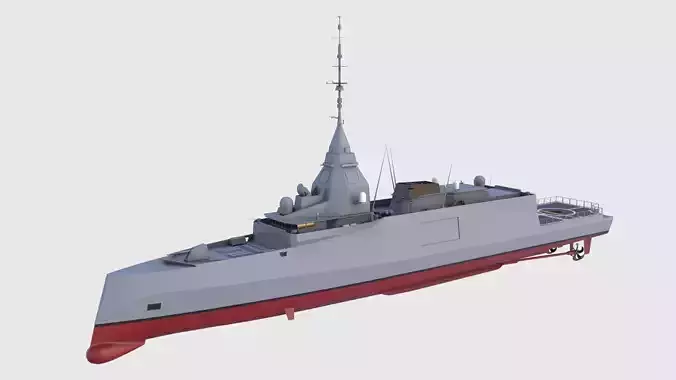 FTI Belharra Frigate Low-poly 3D model