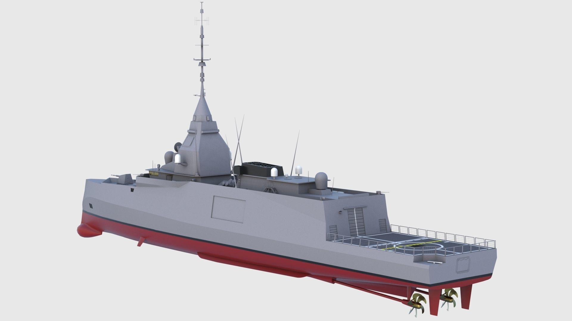 FTI Belharra Frigate Low-poly 3D model_3