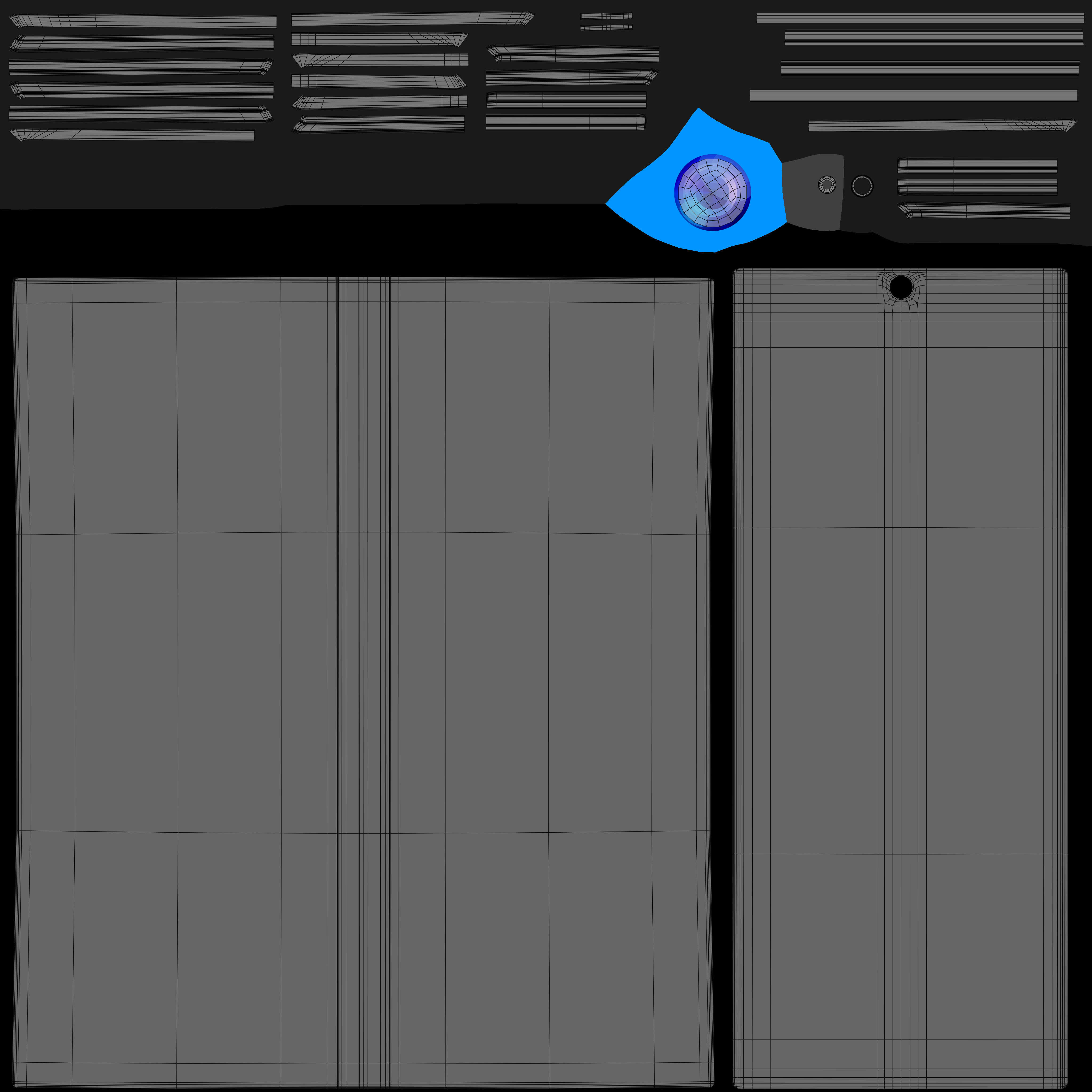 Samsung Galaxy Z Fold 6 Crafted Black 3D model_13