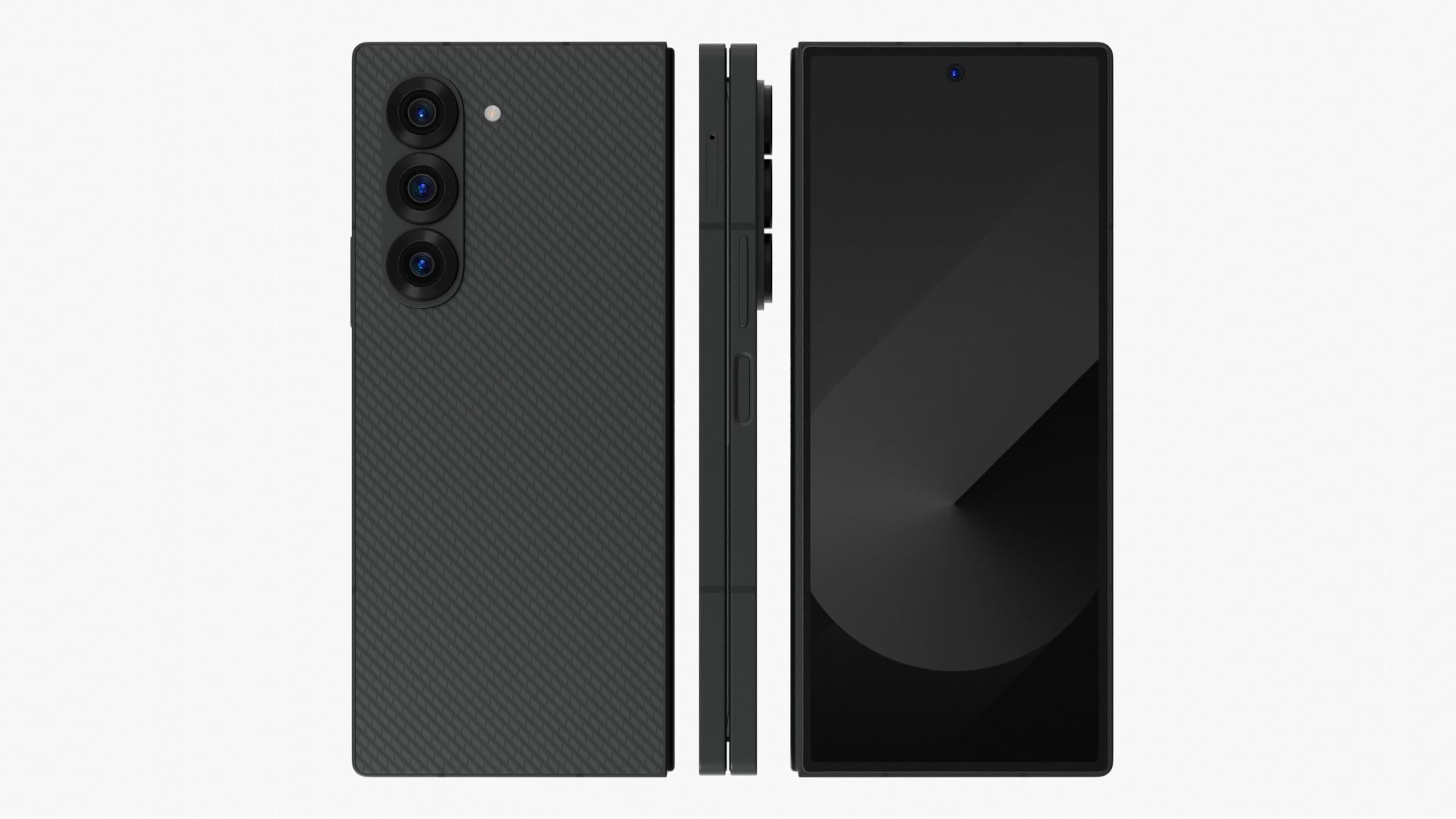 Samsung Galaxy Z Fold 6 Crafted Black 3D model_3