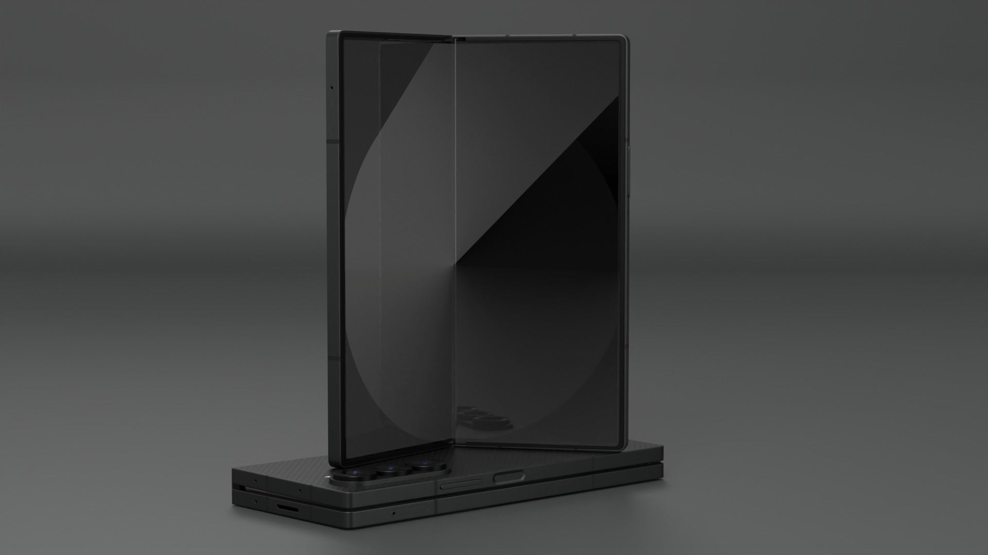 Samsung Galaxy Z Fold 6 Crafted Black 3D model_6