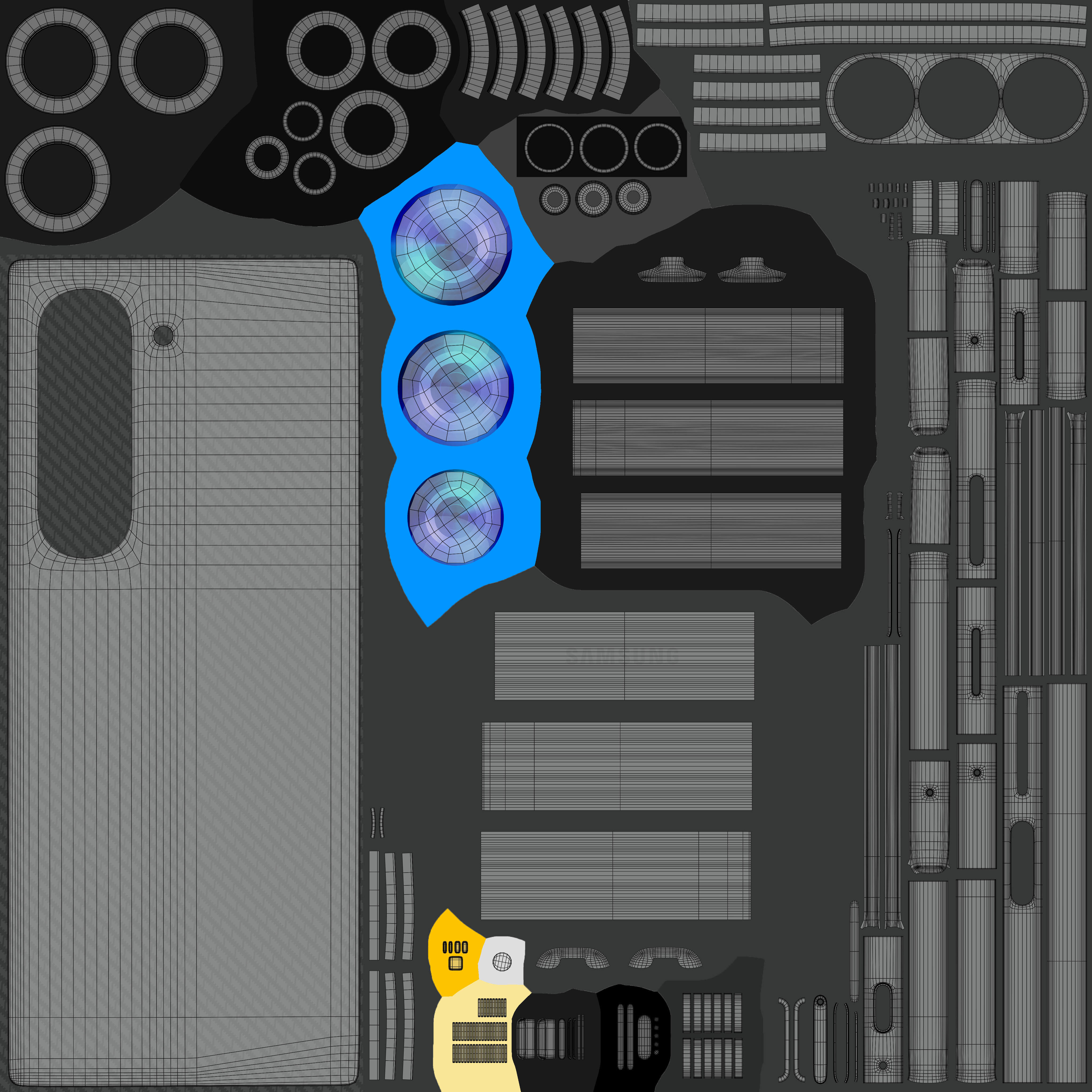 Samsung Galaxy Z Fold 6 Crafted Black 3D model_12