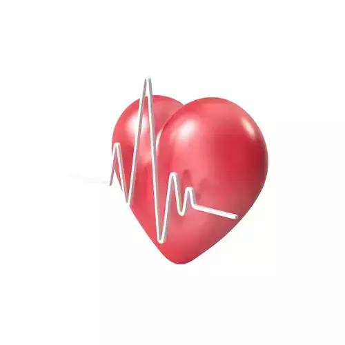 Heart Cardio Cartoon Low-poly 3D model