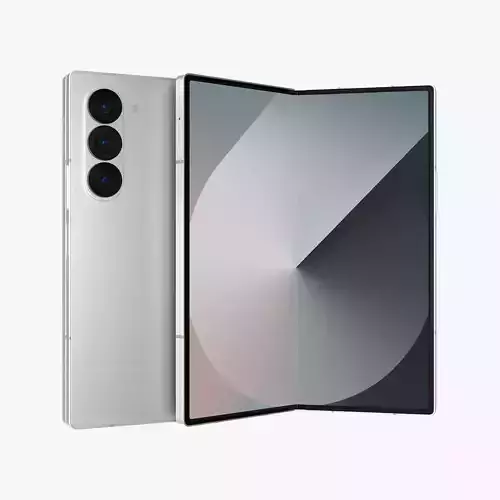 Samsung Galaxy Z Fold 6 White 3D model