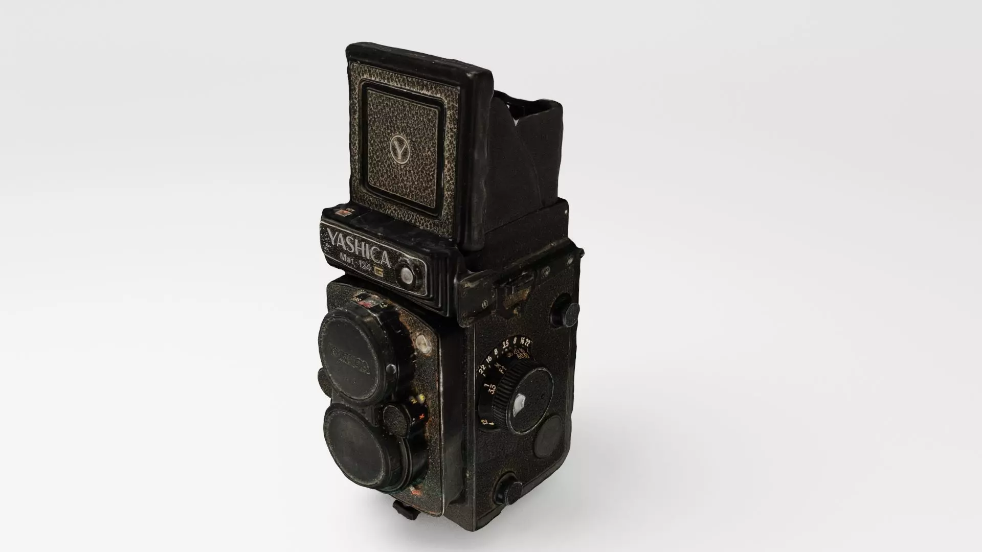 Yashica Mat124 twin lens reflect medium format film camera 3D model