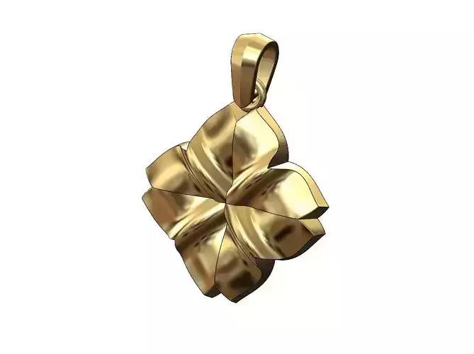 Vintage rosette pendant charm with bail