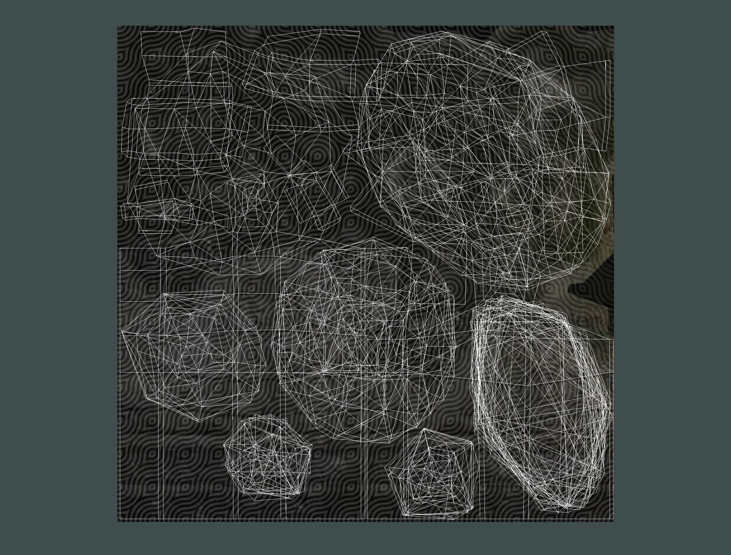 Constructor Ancient Jungle Portal Ruins Rocks Low-poly 3D model_38